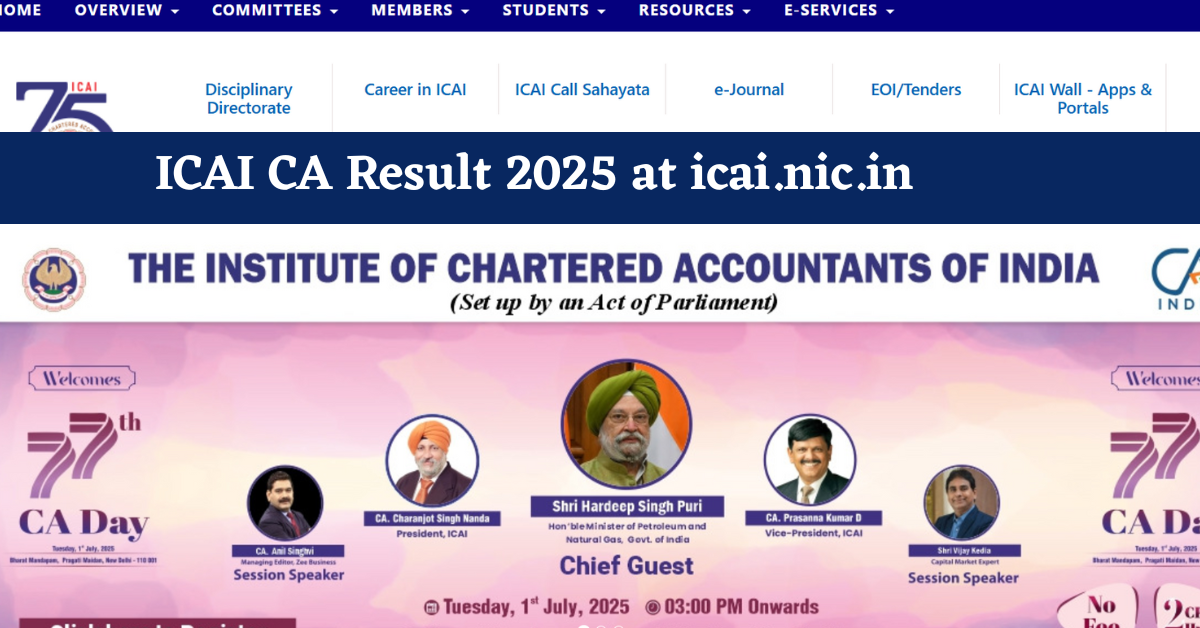 CA Final Result 2025